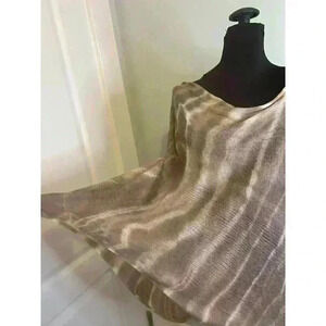 Handmade in Spain Women’s Mauve & White Lightweight Knit Shawl Cover‎ Scarf OS